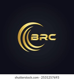 BRC logo. B R C design. White BRC letter. BRC, B R C letter logo design. B R C letter logo design in GOLD,