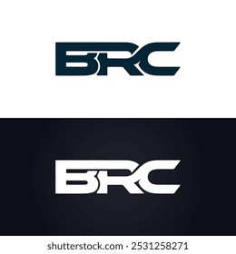 BRC logo. B R C design. White BRC letter. BRC, B R C letter logo design. B R C letter logo design in GOLD,