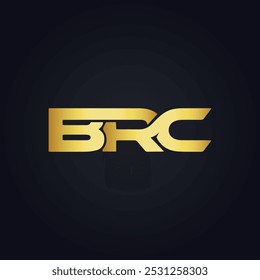 BRC logo. B R C design. White BRC letter. BRC, B R C letter logo design. B R C letter logo design in GOLD,