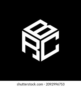 BRC Diseño único de logotipo de carta de amor con vector geométrico abstracto.