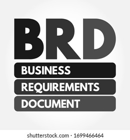 BRD - Business Requirements Document acronym, concept background