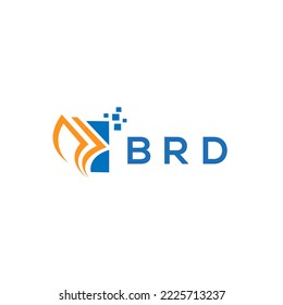 BRD credit repair accounting logo design on white background. BRD creative initials Growth graph letter logo concept. BRD business finance logo design.
