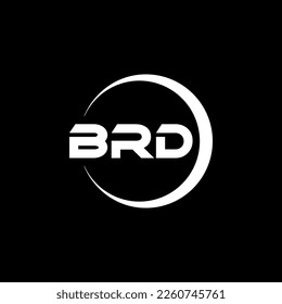 BRD letter logo design in illustration. Vector logo, calligraphy designs for logo, Poster, Invitation, etc.