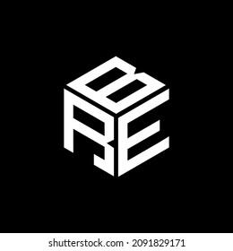 BRE Unique abstract geometric vector love letter logo design.