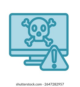 Breach Alert dual tone azul cor, mini ícone de ilustração. use para conceito moderno, impressão, UI, kit UX, web e desenvolvimento de aplicativos. Vetor relacionado com gestão de riscos, negócios, finanças.