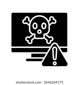 Glifo de Alerta de Violação, mini ícone de ilustração. use para conceito moderno, impressão, interface do usuário, kit UX, desenvolvimento de web e aplicativos. Vetor relacionado com gestão de riscos, negócios, finanças.
