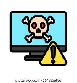 Cor de contorno de Alerta de Violação, mini ícone de ilustração. use para conceito moderno, impressão, UI, kit UX, web e desenvolvimento de aplicativos. Vetor relacionado com gestão de riscos, negócios, finanças.

