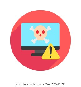 Cor arredondada do alerta de violação, ícone da ilustração mini. use para conceito moderno, impressão, UI, kit UX, web e desenvolvimento de aplicativo. Vetor relacionado com gestão de riscos, negócios, finanças.