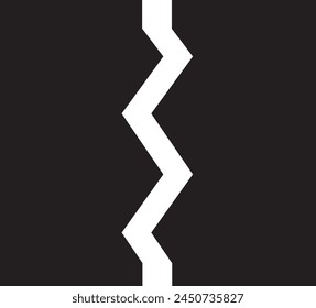 Breach broken torn tear object document icon black color vector illustration flat style