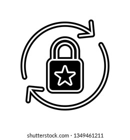 Breach, data protection icon. Element of General data project for mobile concept and web apps icon. Glyph, flat icon for website design and development, app development