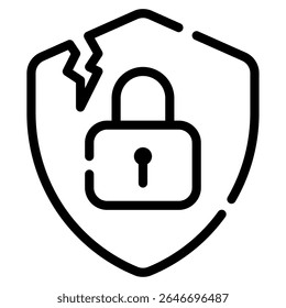 Ícone de violação, para web, app, infográfico, etc