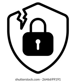 Ícone de violação, para web, app, infográfico, etc