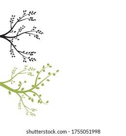 Naturaleza del símbolo vectorial de la plantilla de logotipo de brechas