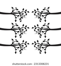 Naturaleza del símbolo vectorial de la plantilla de logotipo de brechas