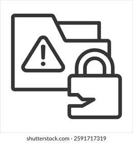 Breach Outline Icon Vector Illustration