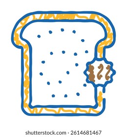 bread allergy doodle icon sketch vector. bread allergy sign. isolated symbol illustration