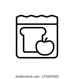 Bread, apple icon. Simple line, outline vector elements of kindergarten icons for ui and ux, website or mobile application