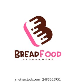 Bread with B logo vector template, Creative Bread fast logo design concepts