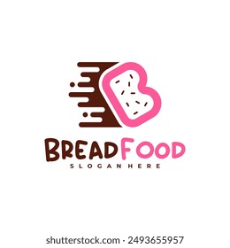 Bread with B logo vector template, Creative Bread fast logo design concepts