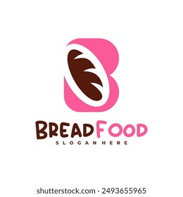 Bread with B logo vector template, Creative Bread fast logo design concepts