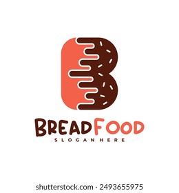 Bread with B logo vector template, Creative Bread fast logo design concepts