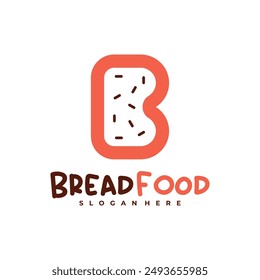 Bread with B logo vector template, Creative Bread fast logo design concepts