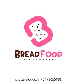 Bread with B logo vector template, Creative Bread fast logo design concepts