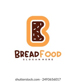 Bread with B logo vector template, Creative Bread fast logo design concepts