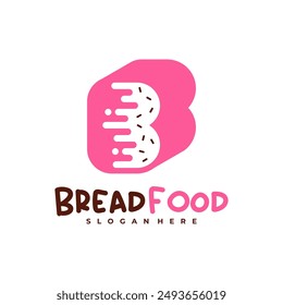 Bread with B logo vector template, Creative Bread fast logo design concepts