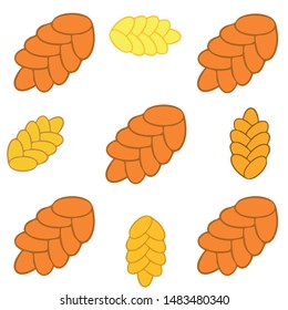 Bread background. Vector bakery pastry, wicker bun. Use for menu design.