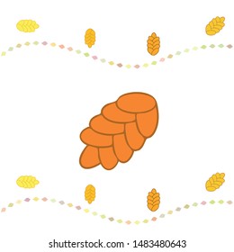 Bread background. Vector bakery pastry, wicker bun. Use for menu design.