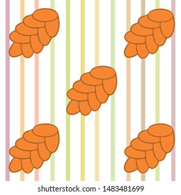 Bread background. Vector bakery pastry, wicker bun. Use for menu design.