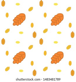 Bread background. Vector bakery pastry, wicker bun. Use for menu design.