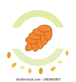 Bread background. Vector bakery pastry, wicker bun. Use for menu design.