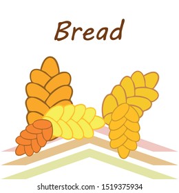 Bread background. Vector bakery pastry, wicker bun. Use for menu design