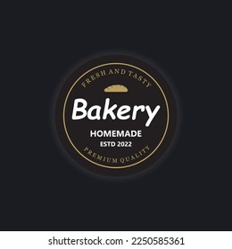 Bread Badge or Bread Logo Icon. Logo for Bakeries, Cafes, Restaurants, Etc.