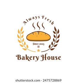 Bread Badge or Bread Logo Icon. Logo for Bakeries, Cafes, Restaurants, Etc.