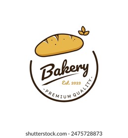 Bread Badge or Bread Logo Icon. Logo for Bakeries, Cafes, Restaurants, Etc.