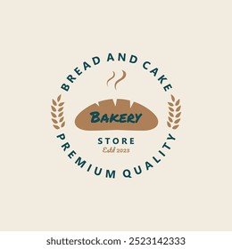 Bread Badge or Bread Logo Icon. Logo for Bakeries, Cafes, Restaurants, Etc.