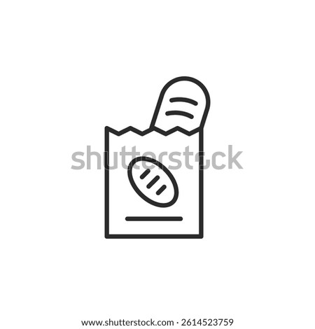 Bread Bag icon. Simple bread bag icon for social media, app, and web design. Vector illustration.