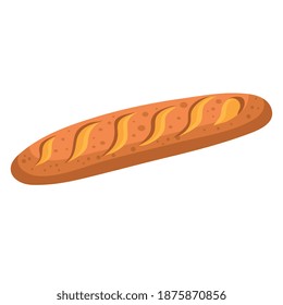 bread baguette of bakery isolated style icon design, food shop breakfast theme Vector illustration