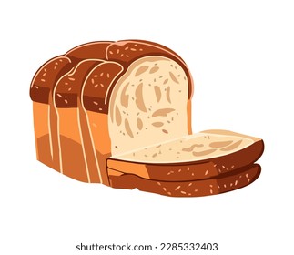 bread baked food icon isolated
