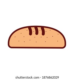 bread baked on a white background vector illustration design
