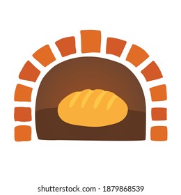 the bread is baked in the oven