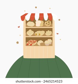 Bread bakery bear shop clipart