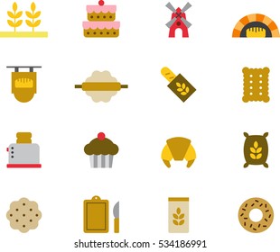BREAD & BAKERY color flat icons