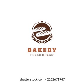 diseño panadería logo vintage plantilla vectorial