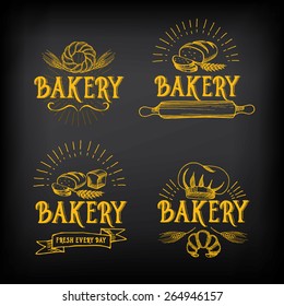 Bread and bakery design. Sketch, doodle vector.