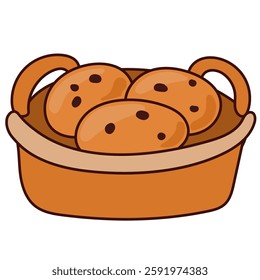 Bread Bakery Drawn Craft hand made Product. Doodle Bread Symbol Isolated on White. Outline Healthy fresh Food Business Symbol Icon.  Gluten Wheat Dessert. Morning Breakfast Sweet and Tasty Theme.