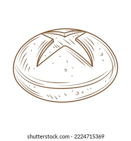 panadería de pan icono de comida aislado